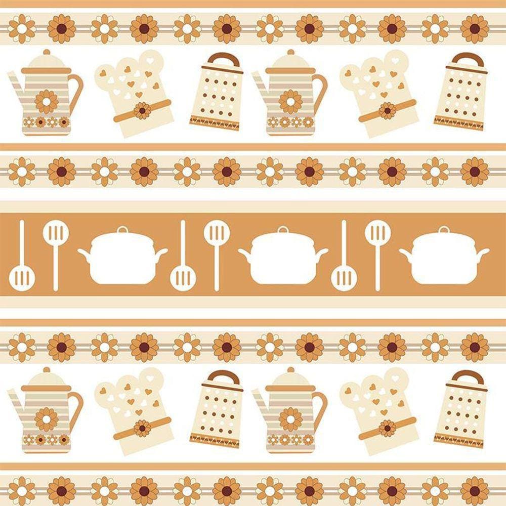 Kit 10 Rolos Papel De Parede Adesivo Flores Laranja 3,0M