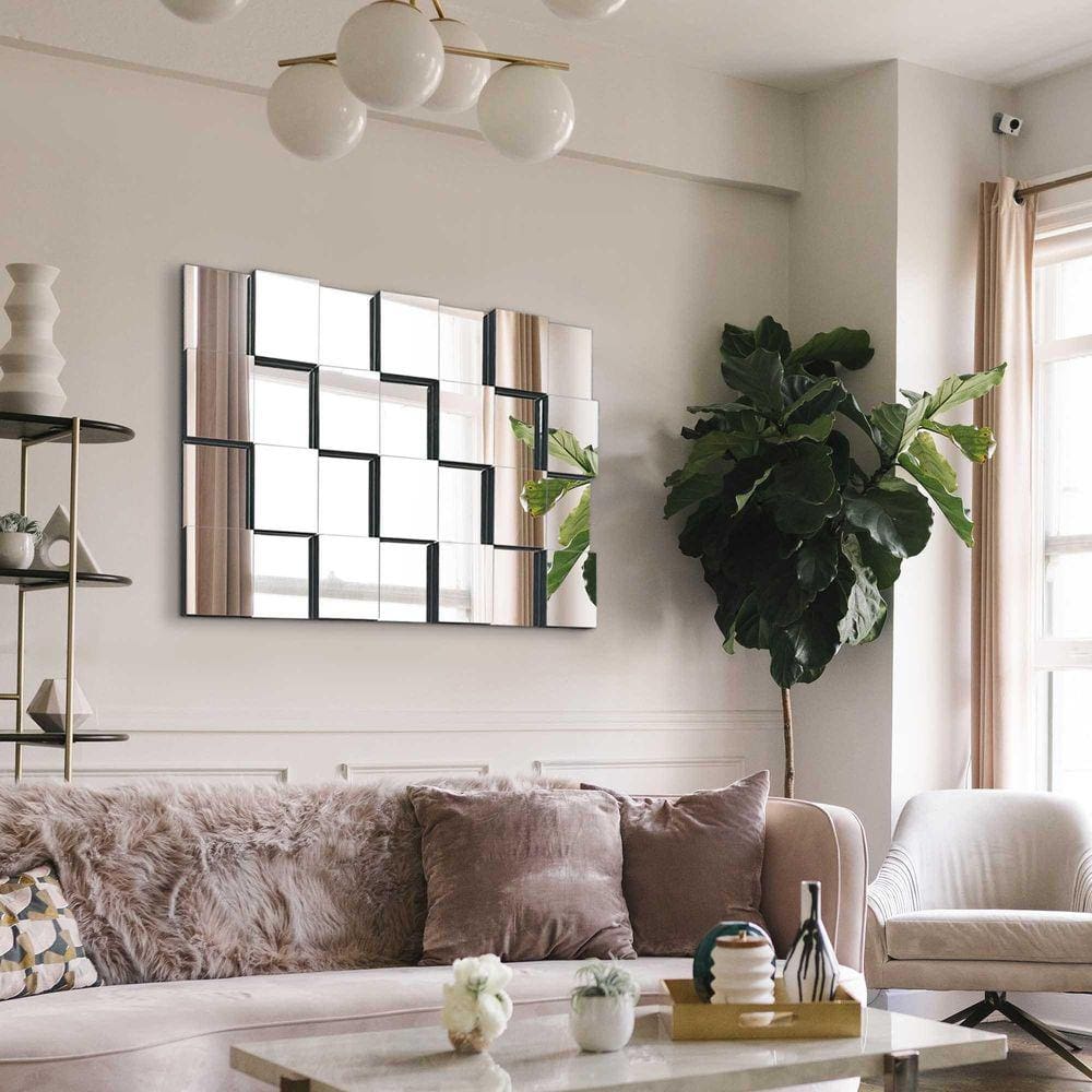 Espelho Decorativo 3D Liverpool - Painel Vidro 28 Peças
