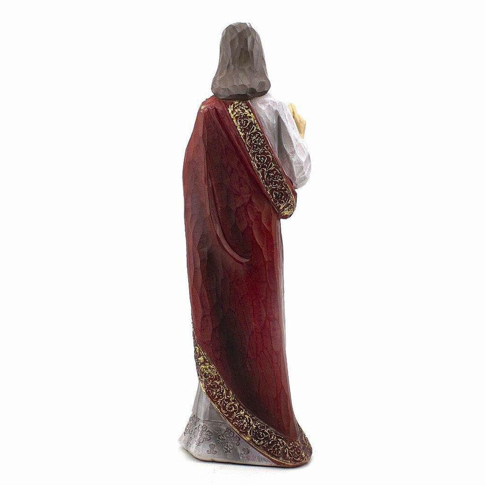 Imagem Sagrado Coração de Jesus Importado Resina 30cm