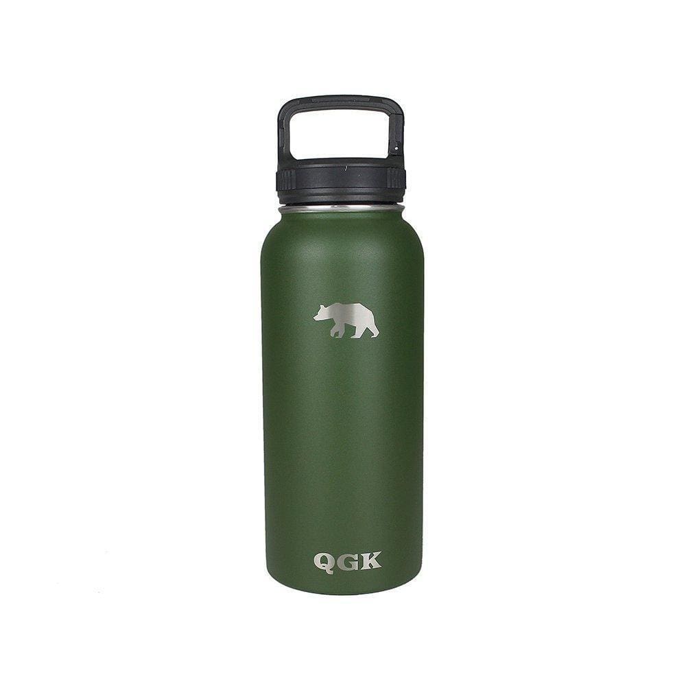 Garrafa Térmica Inox 946Ml 32Oz Com Tampa Verde Militar -