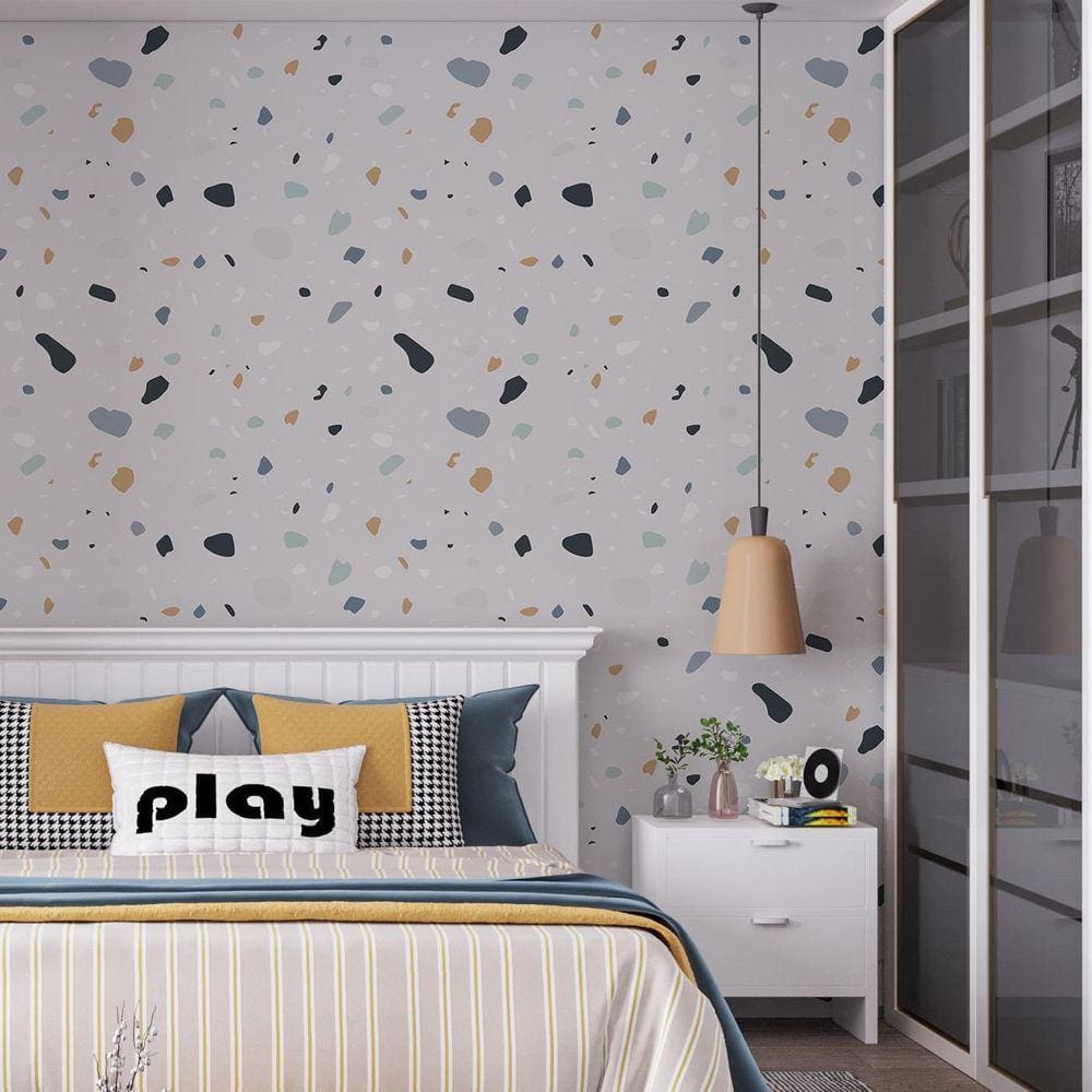 Kit 7 Rolos Papel De Parede Adesivo Granilite Colorido 3,0M