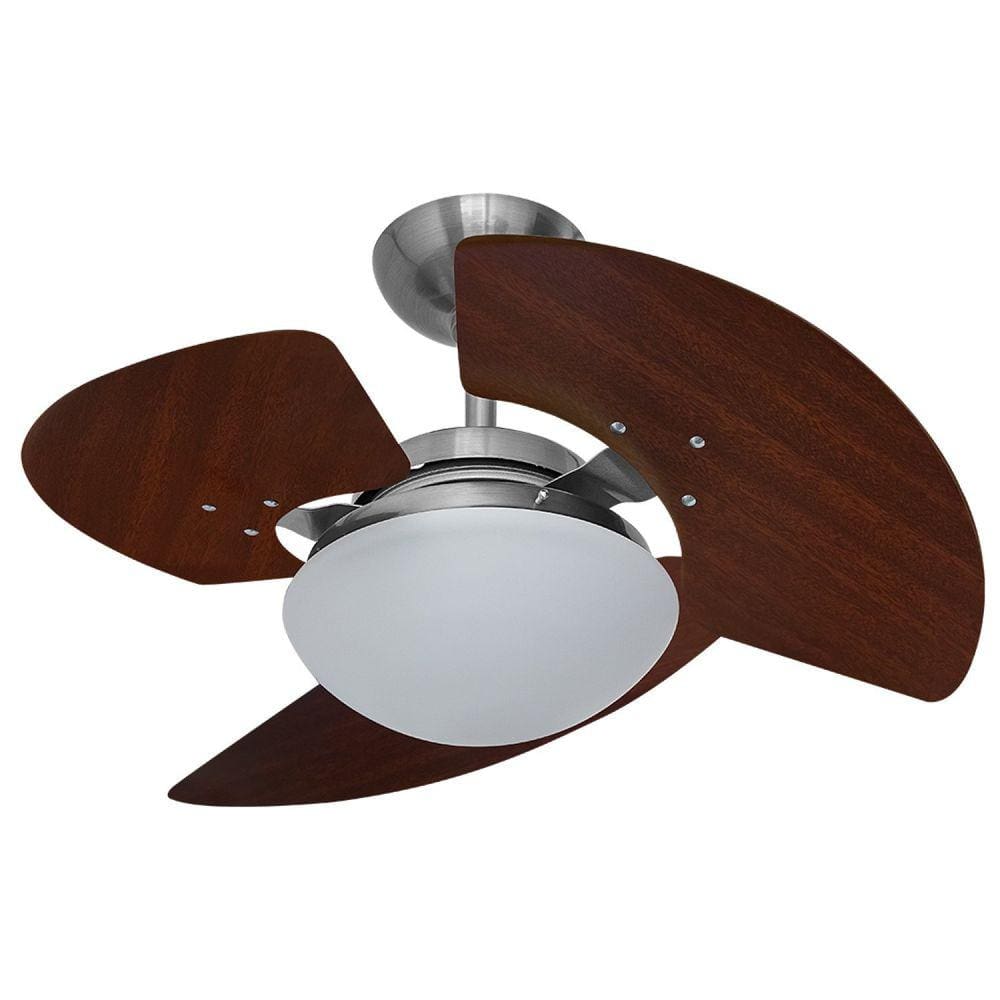 Ventilador de Teto 110V Tron Ventiladores Marrom/Aço Escovado