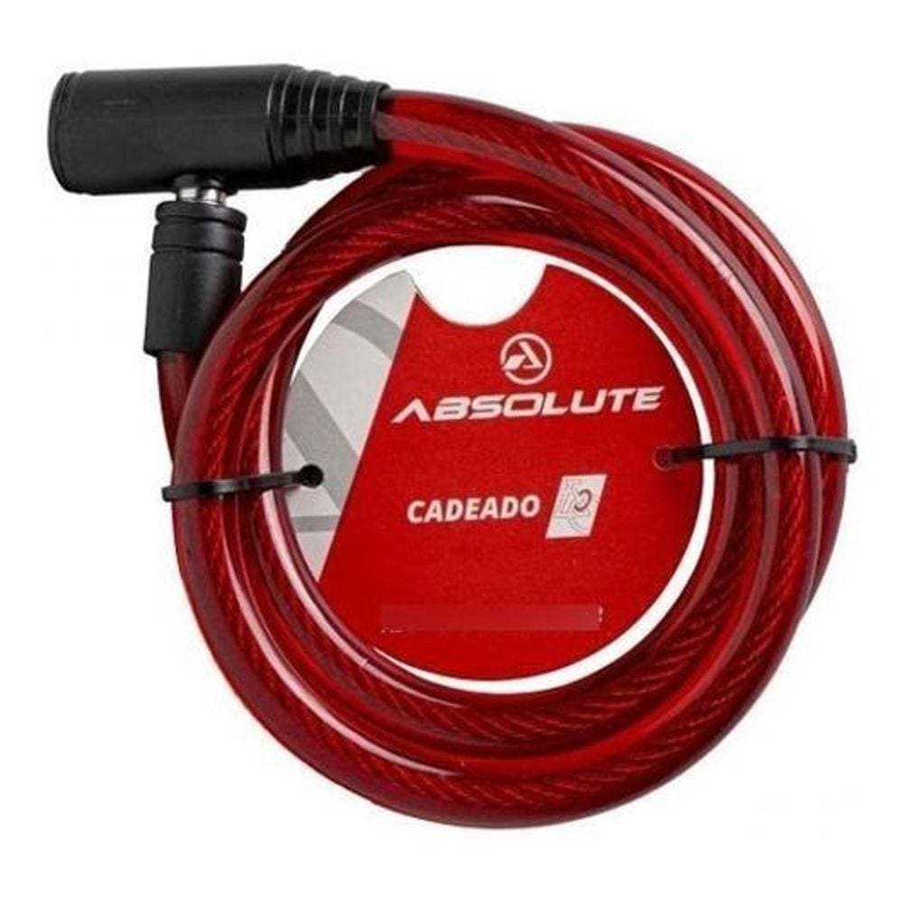 Cadeado Bike Moto Estepe Absolute 1,0Mx6Mm - Com Chave