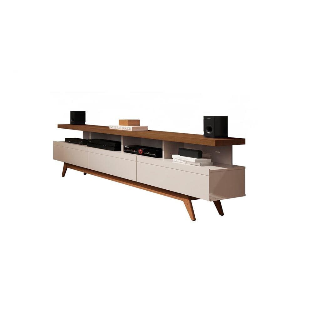 Rack Vivare 1.8 Wood Off White/Freijo – Germai Móveis