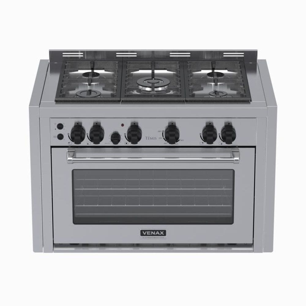 Fogao de Embutir 5 Bocas Venax Temis Inox Gas Glp