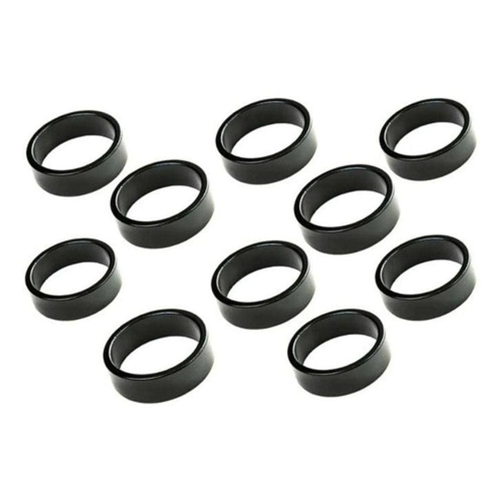 Kit 10 Arruela Calço Espaçador Direção Aheadset 10Mm Preto