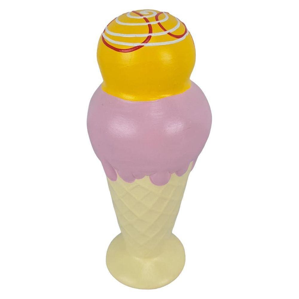 Cofre De Gesso Sorvete De Casquinha Rosa