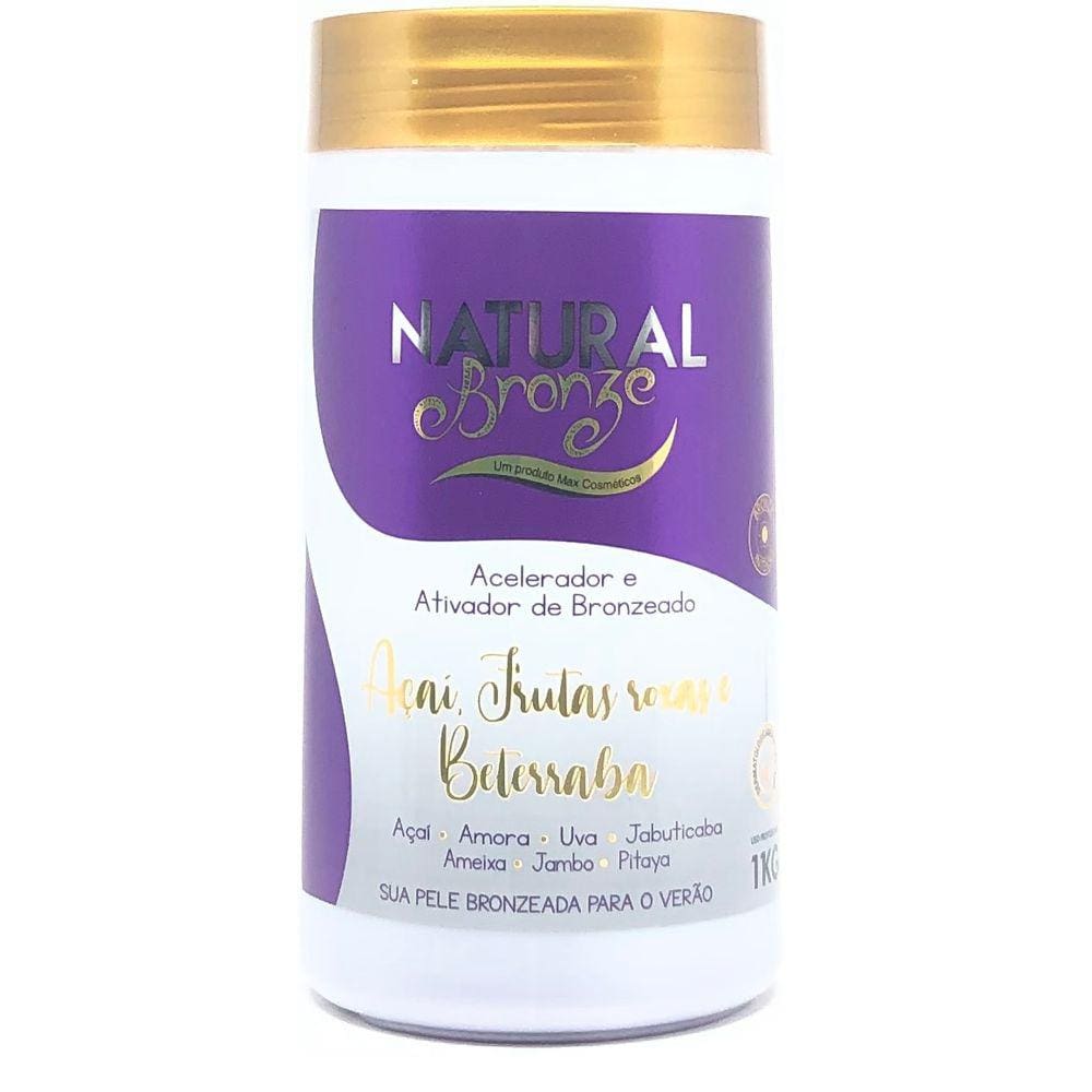 Acelerador e Ativador de Bronzeado Açaí, Frutas Roxas e Beterraba 1kg - NATURAL BRONZE COSMÉTICOS