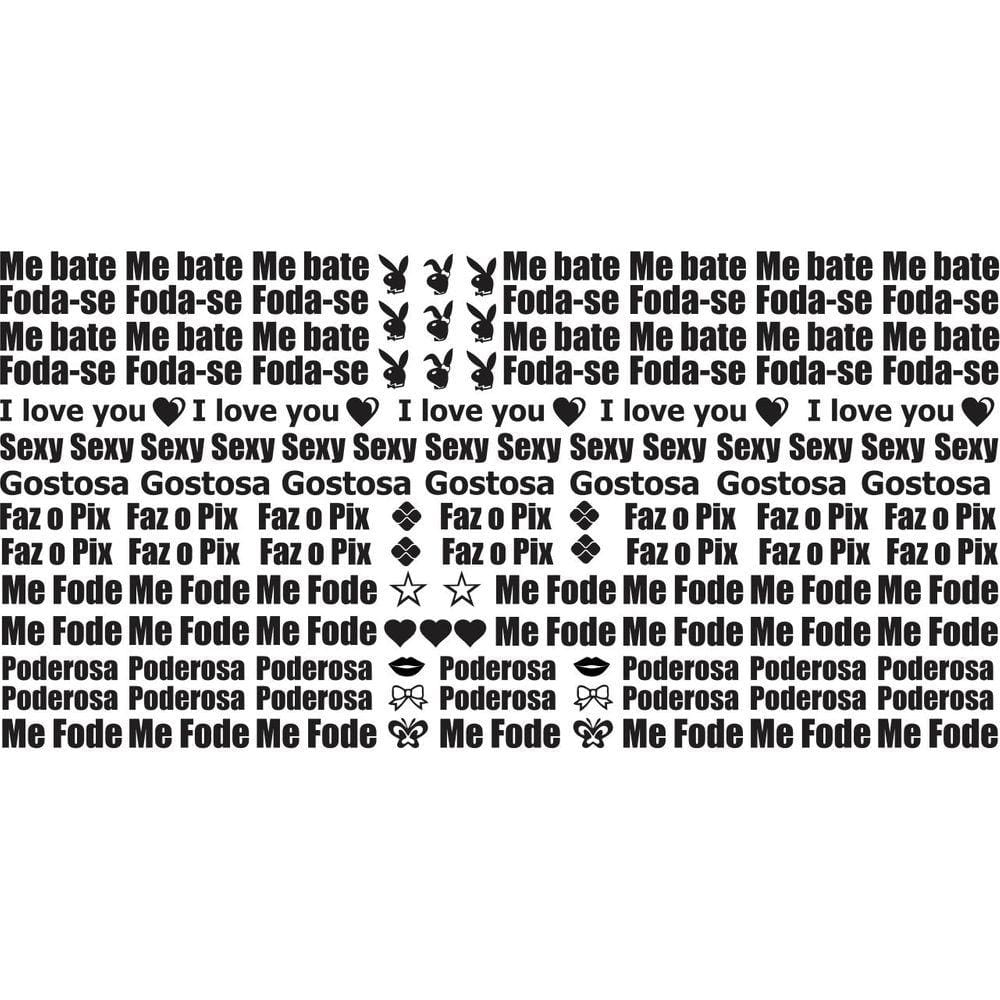 Cartela De Adesivos Para Bronzeamento - FRASES