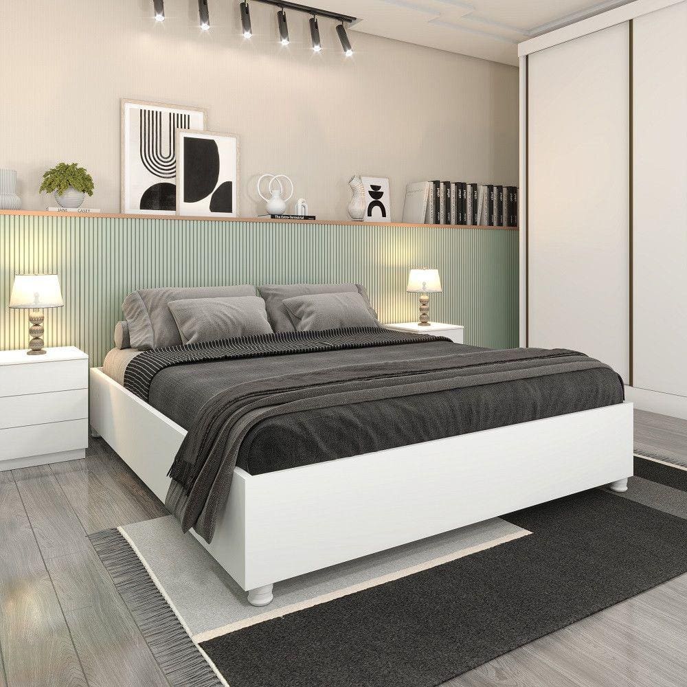 Cama Casal para Colchão Box Mônaco Tcil