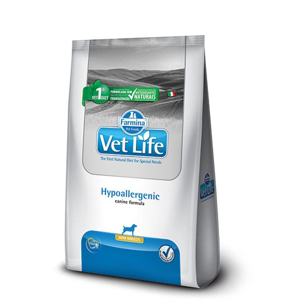 Ração Vet Life Hipoallergenic Mini Cães Adult Raças P 10.1Kg