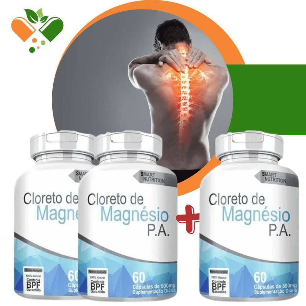 Cloreto De Magnésio Compre 2 Leve 3 60 Cápsulas