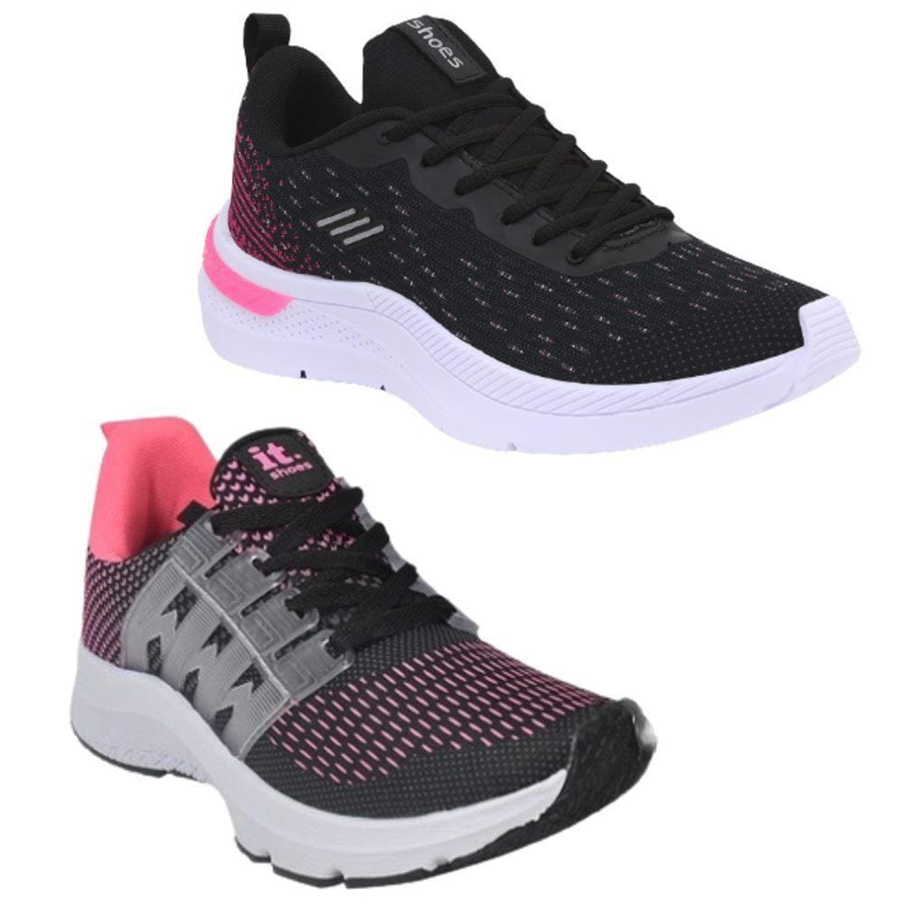 Tênis Feminino Caminhada Esportivo Corrida Academia Kit 2