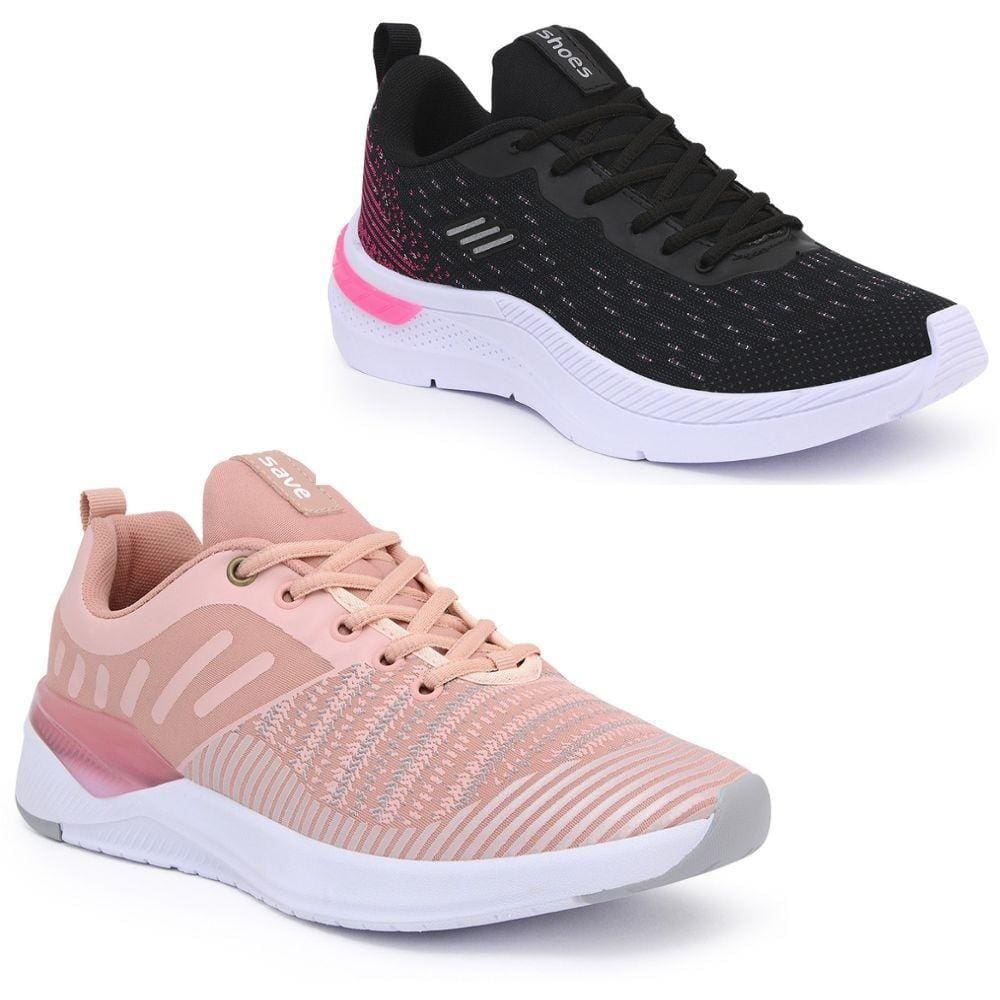 Tênis Feminino Fitness Esportivo Caminhada Confortável Kit 2