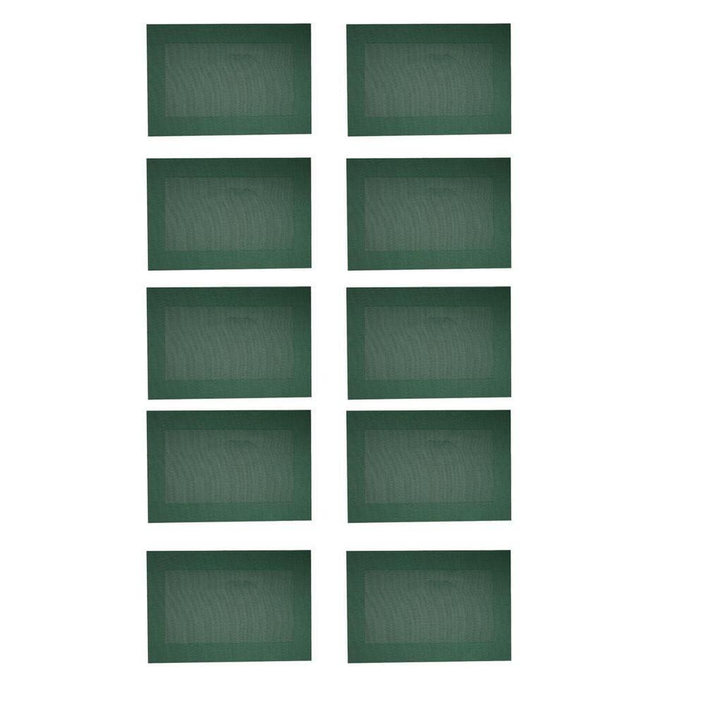 Kit 10 Lugar Americano Frame 45X30Cm Verde Prático