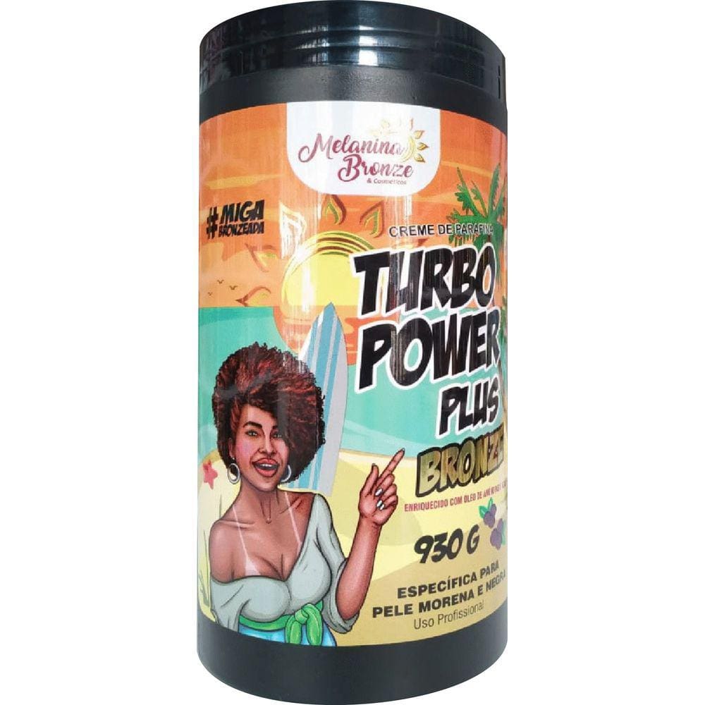 Creme de Parafina Turbo Power Plus Bronze Pele Morena 930g - MELANINA COSMÉTICOS