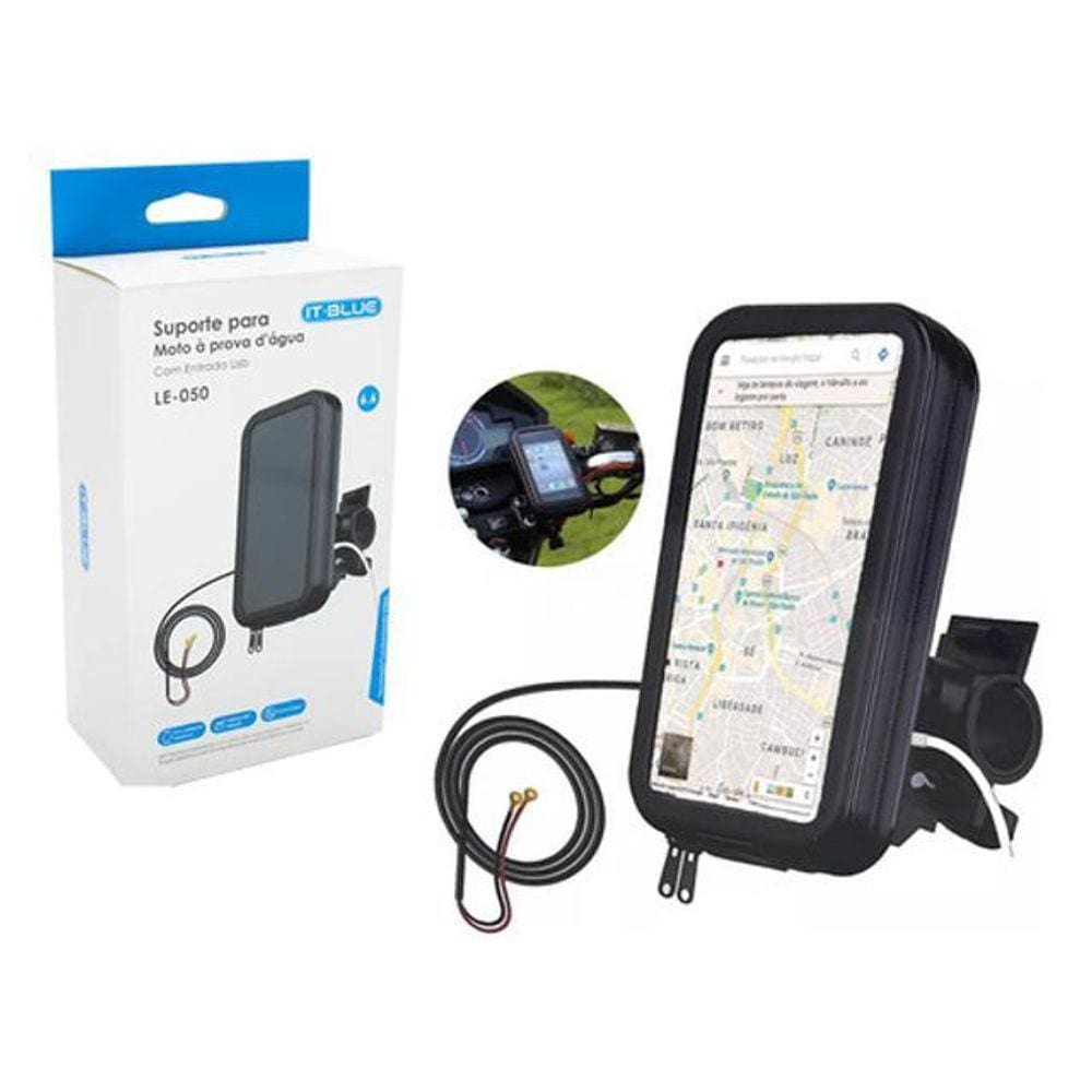 Suporte Case Capa Celular À Prova D`Água 6,6`` Gps Moto Bike