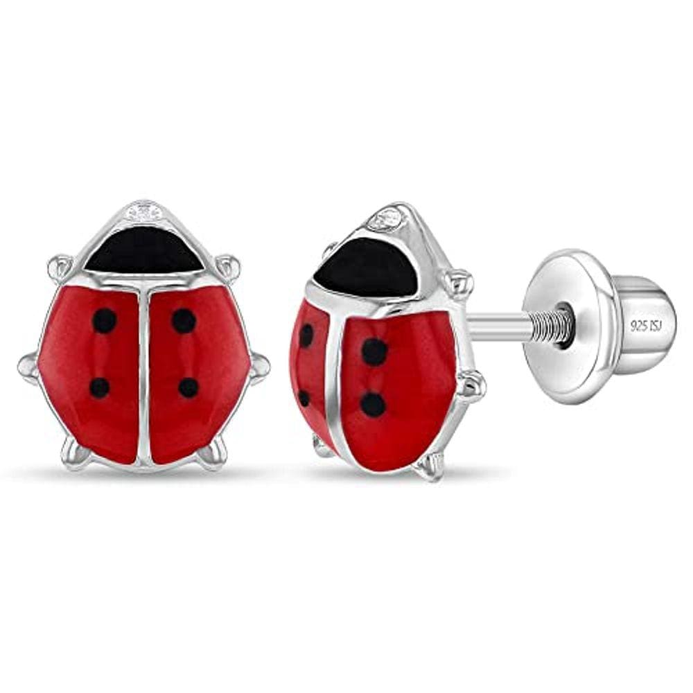 Brincos In Season Jewelry em prata esterlina 925 Ladybug Stu