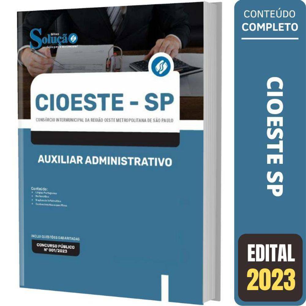 Apostila Cioeste Sp - Auxiliar Administrativo
