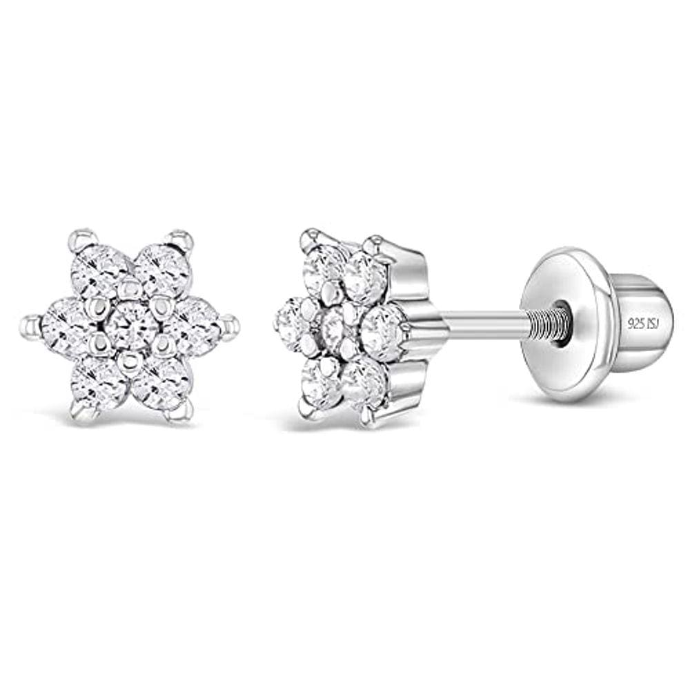 Brincos In Season Jewelry Flower em prata esterlina 925 CZ 5