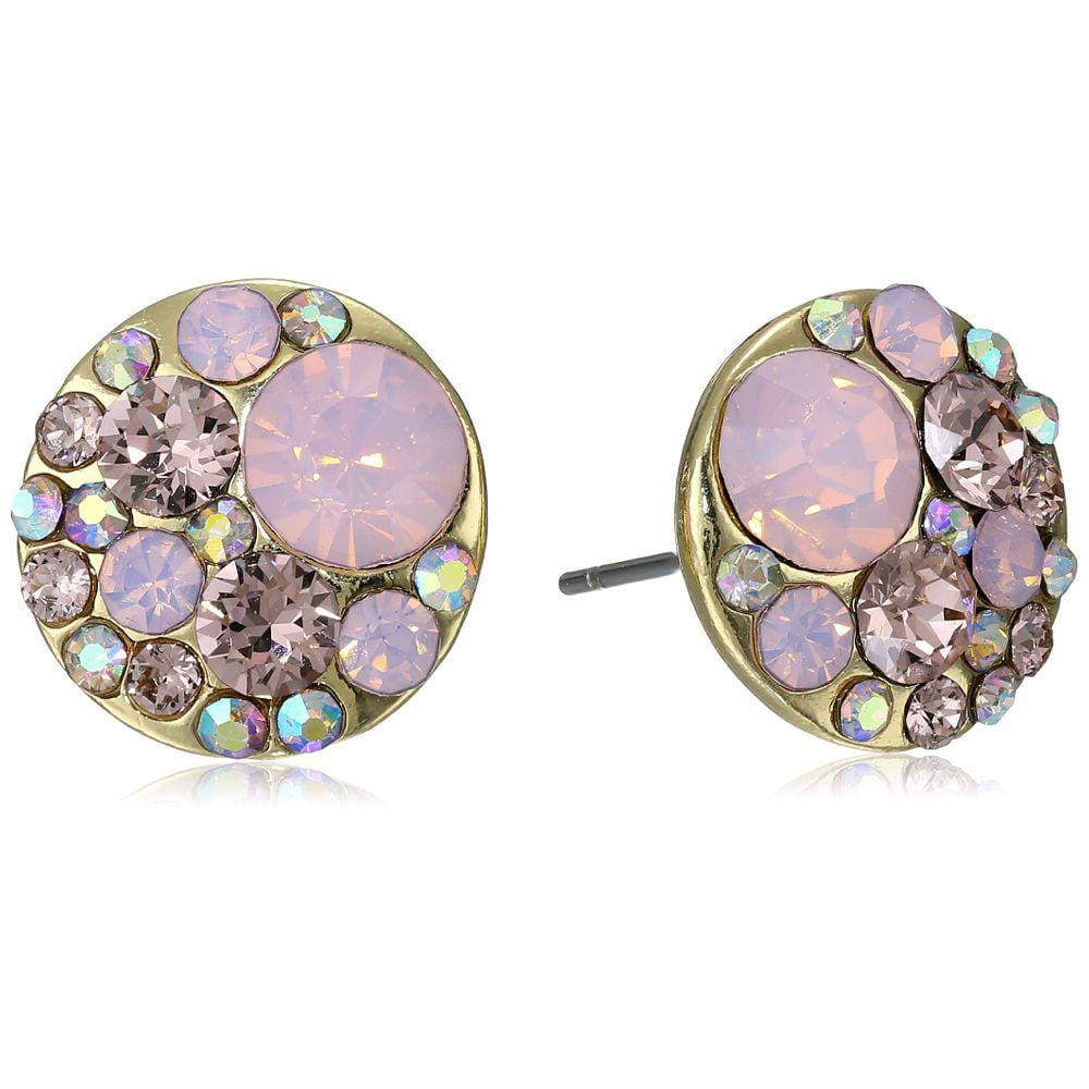 Brincos Betsey Johnson com contas facetadas e tachas redonda