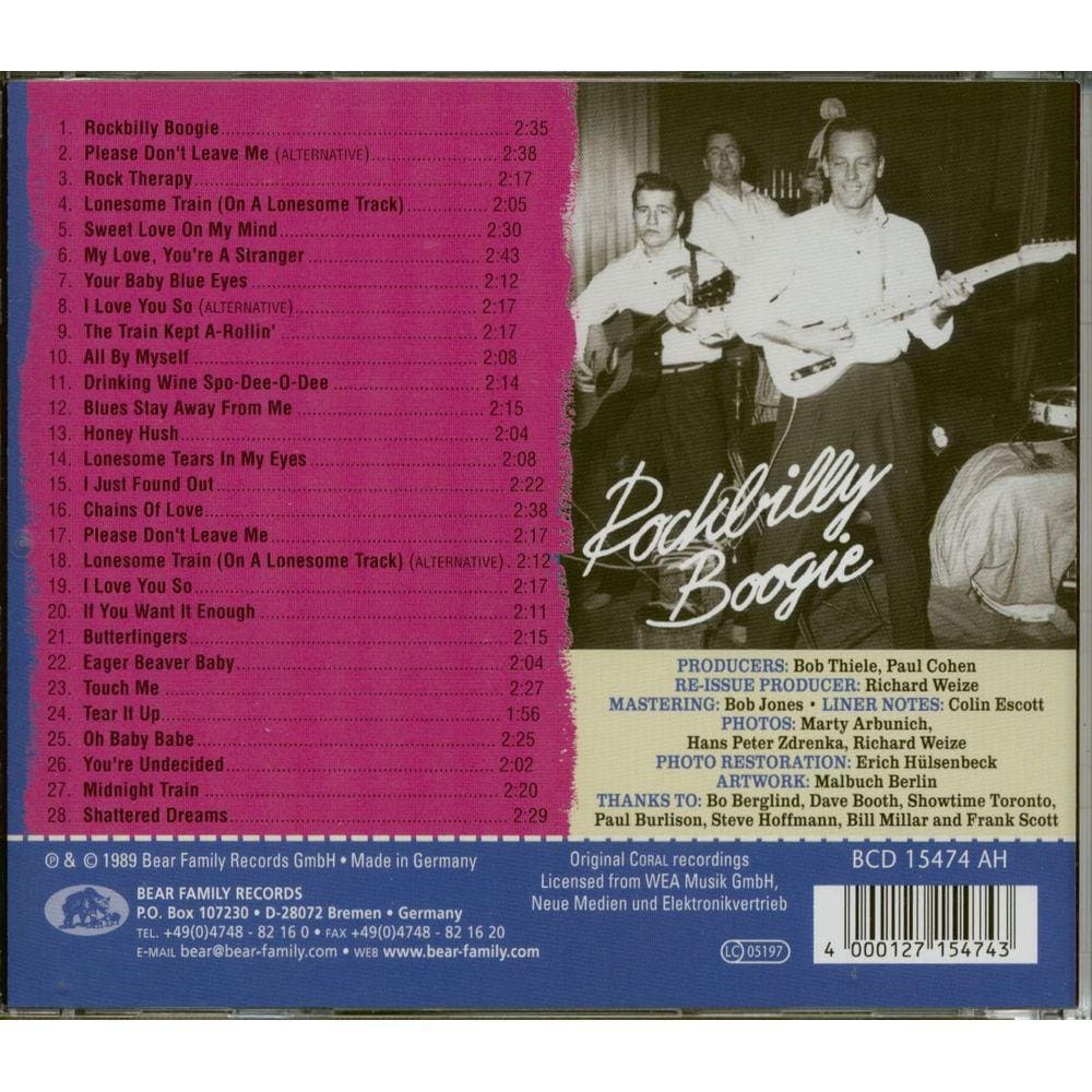 CD O Johnny Burnette Trio Rockabilly Boogie