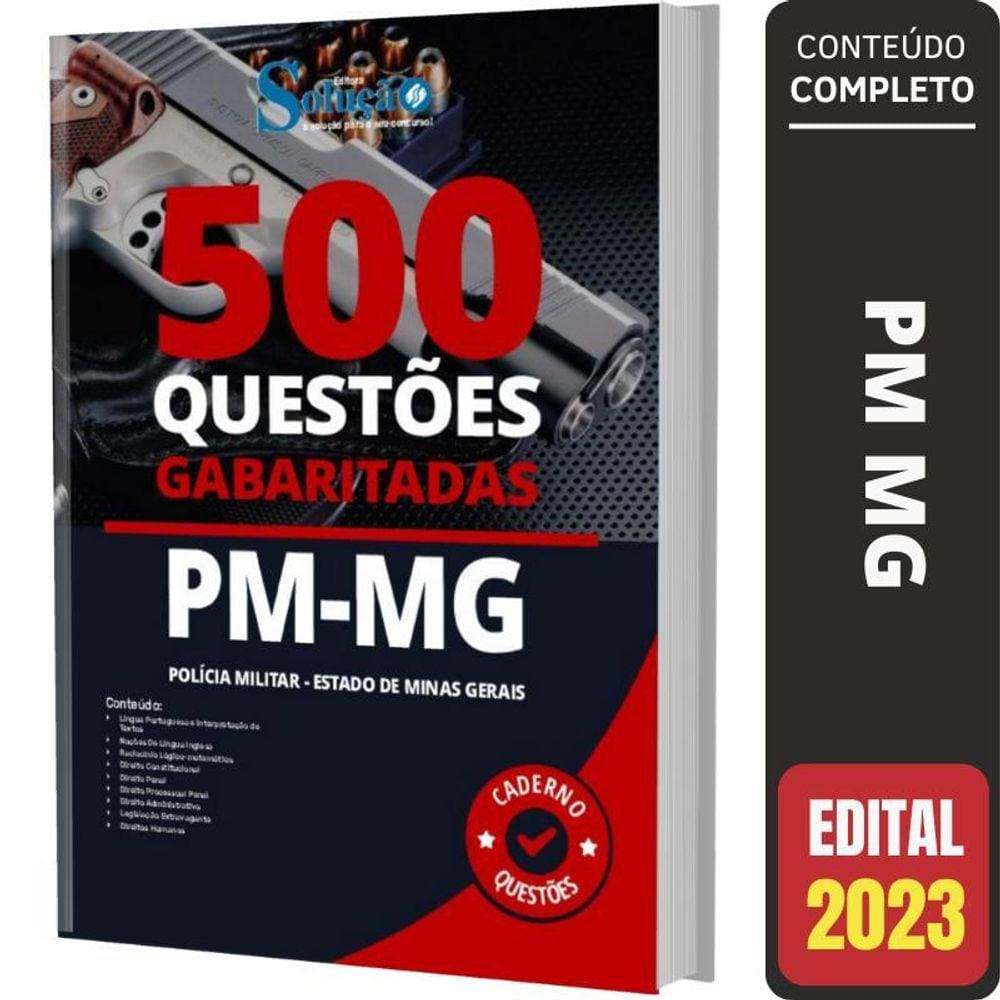 Caderno De Questões Pm-Mg - 500 Questões Gabaritadas