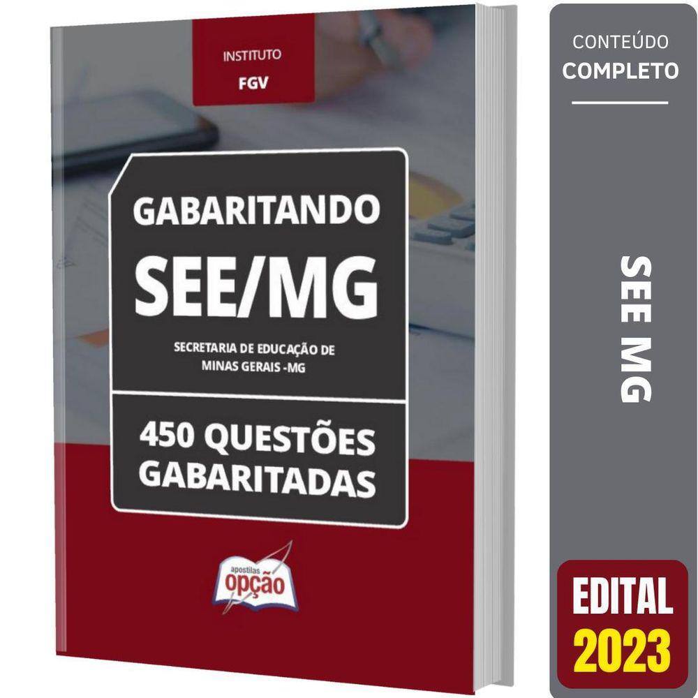 Apostila Caderno De Testes See Mg - Questões Gabaritadas