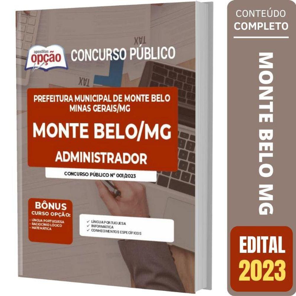 Apostila Concurso Monte Belo Mg - Administrador
