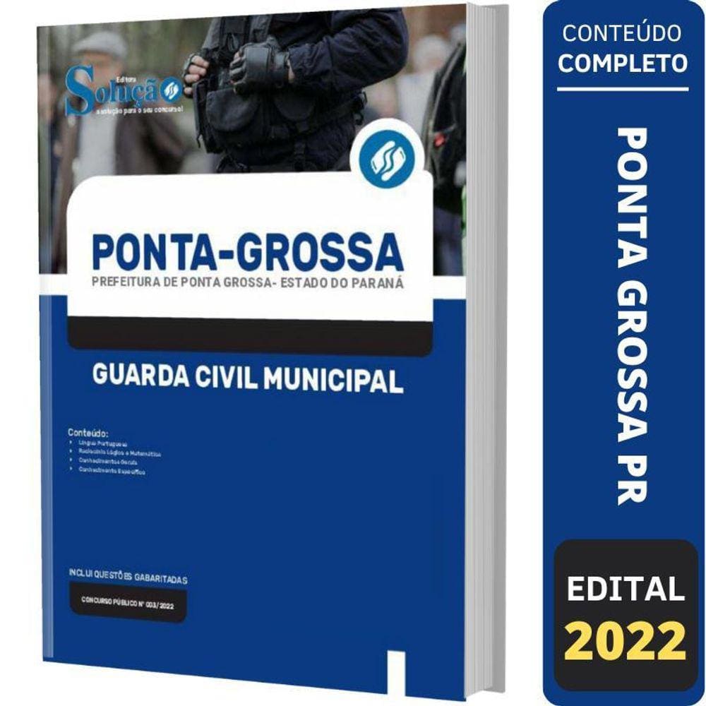 Apostila Ponta Grossa Pr - Guarda Civil Municipal
