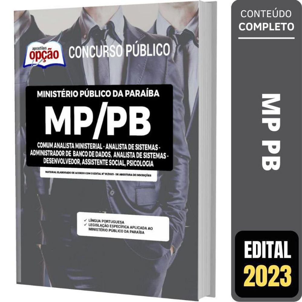 Apostila Concurso Mp Pb - Comum Analista Ministerial