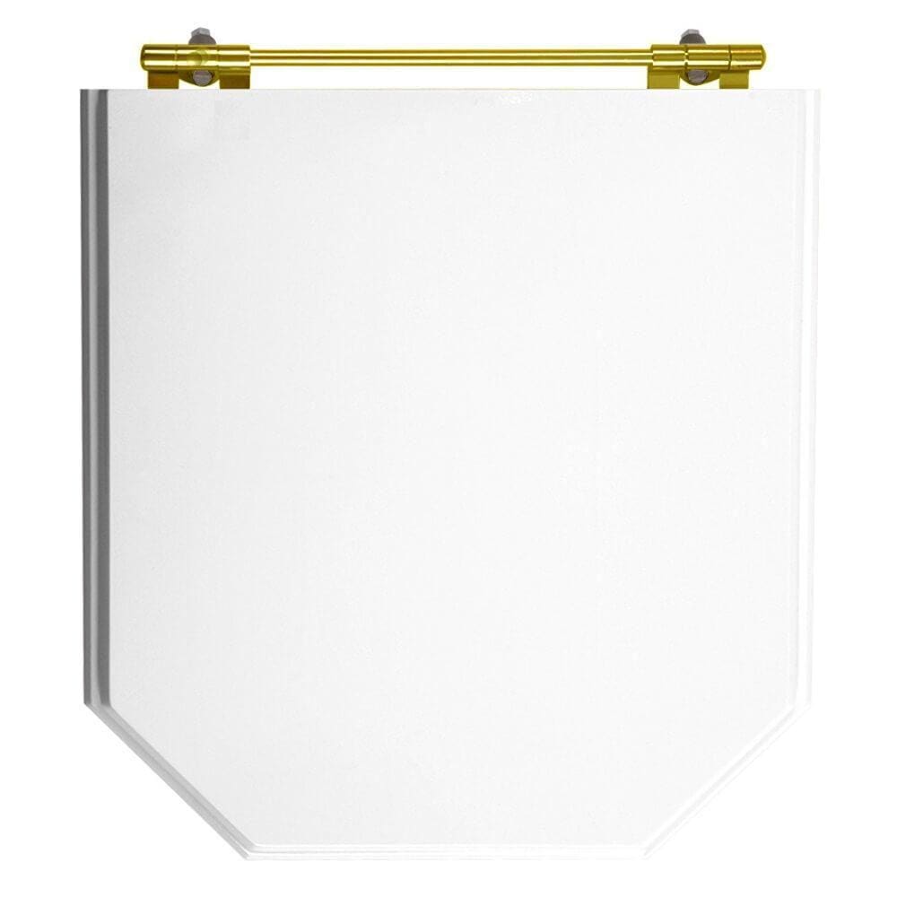 Assento Sanitario Atrium Branco Para Vaso Incepa Com Ferragem Dourada