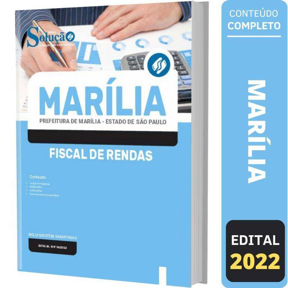 Apostila Concurso Marília Sp - Fiscal De Rendas
