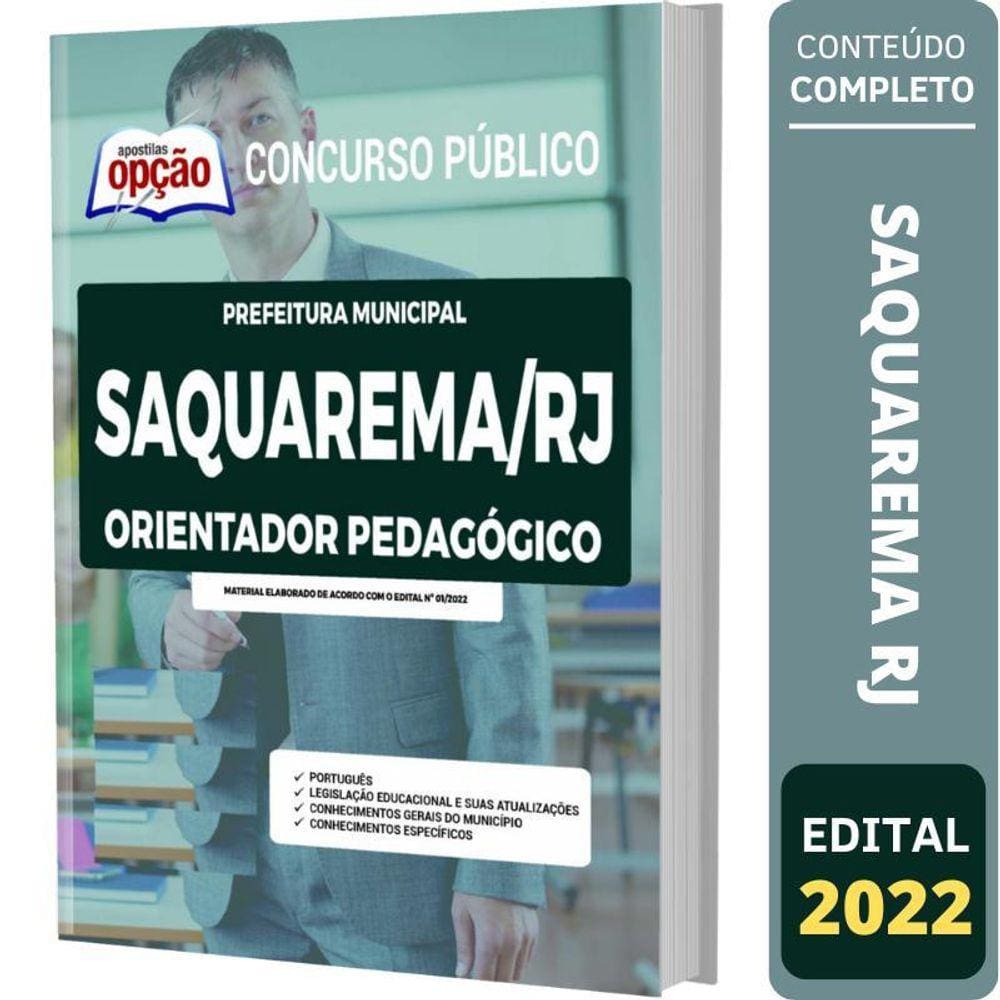 Apostila Concurso Saquarema Rj - Orientador Pedagógico