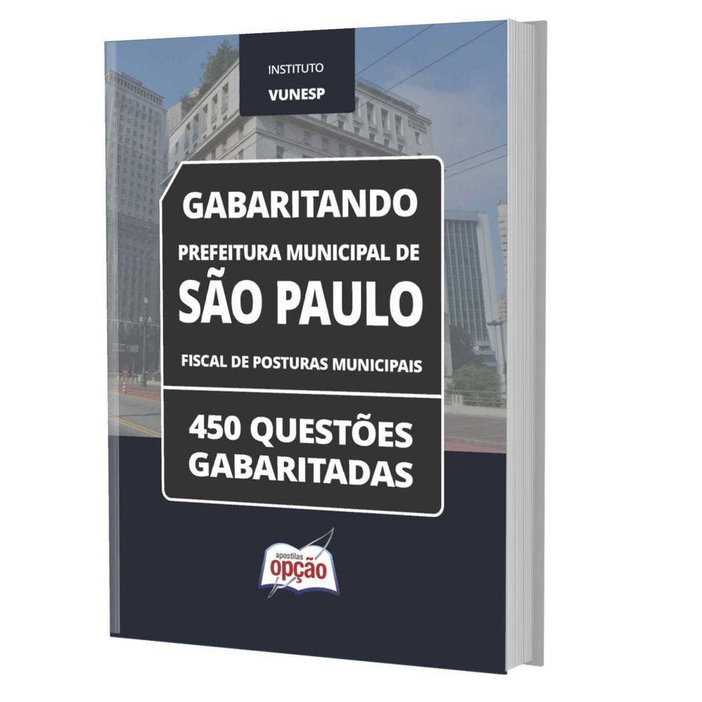 Caderno De Testes São Paulo Sp - Fiscal Posturas Municipais