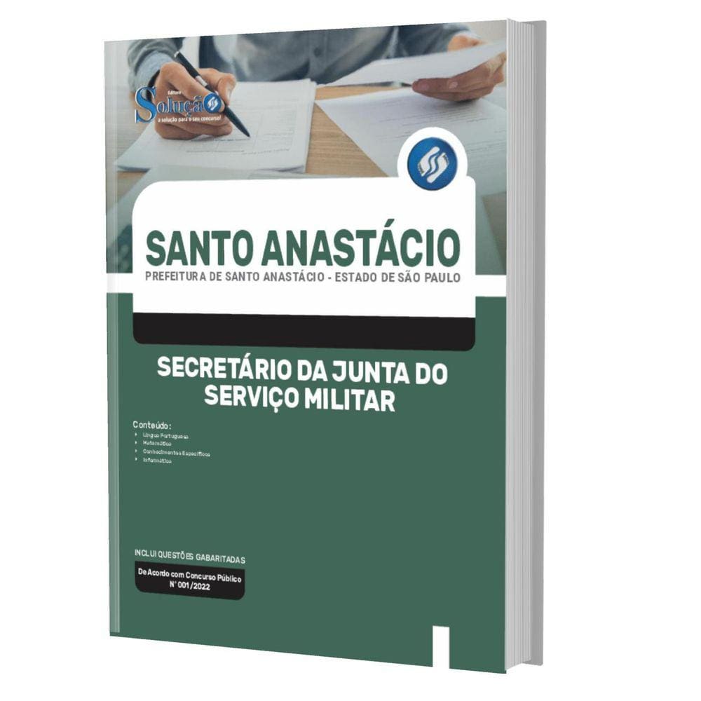 Apostila Santo Anastácio Sp - Secretário Da Junta Militar