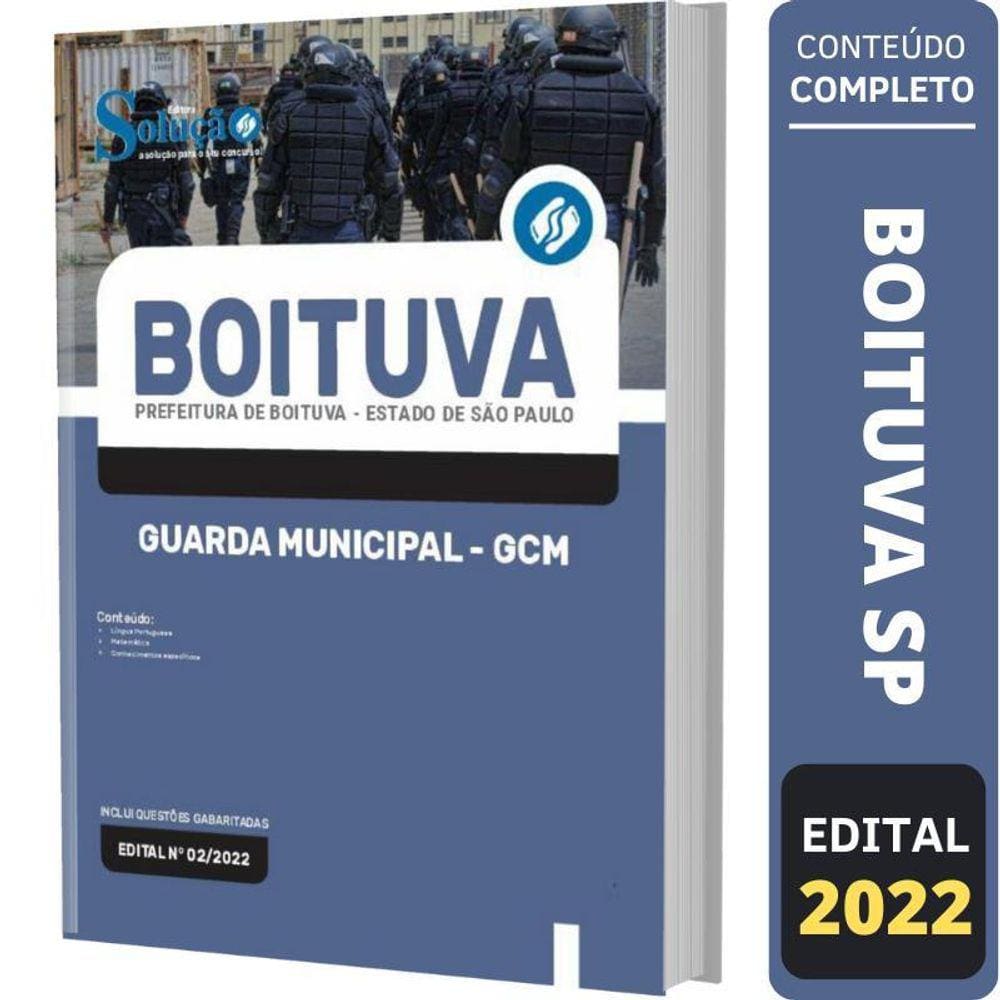 Apostila Concurso Boituva Sp - Guarda Municipal Gcm