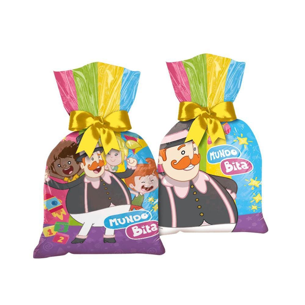Sacola Plástica Mundo Bita 14x27cm 12 Unidades