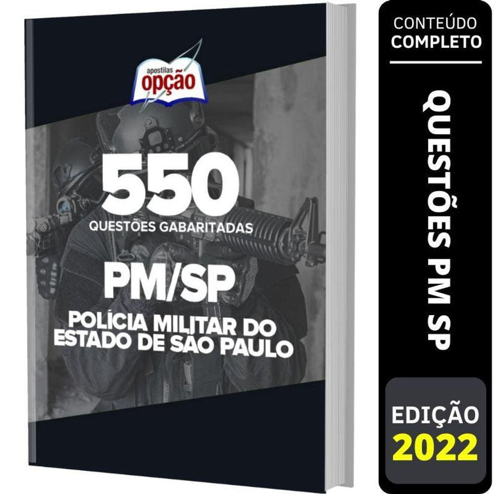 Apostila Caderno De Testes Concurso Pm Sp - Soldado