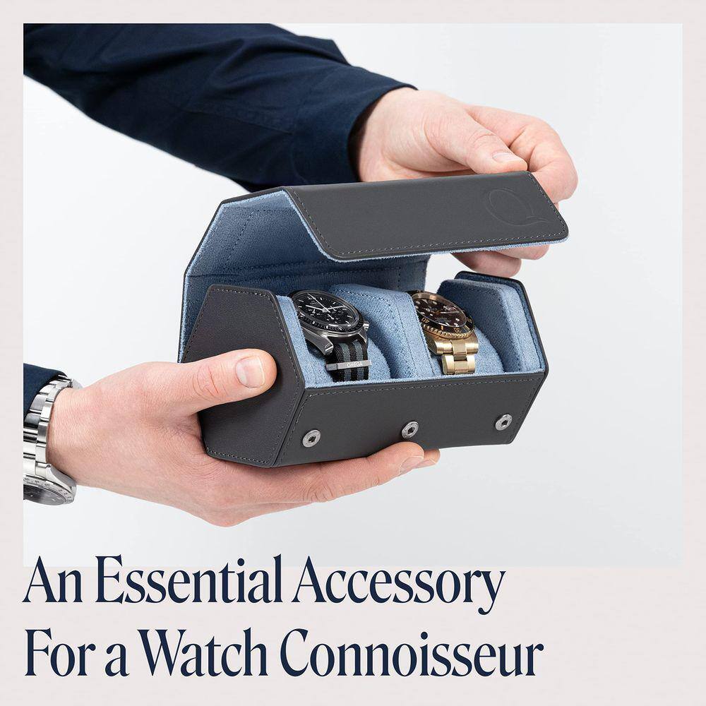 Estojo de couro WWATCHBANDS para homens Hexagon Single
