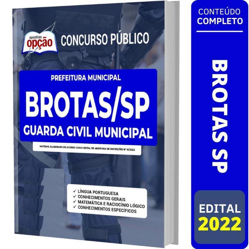 Apostila Concurso Brotas Sp Guarda Civil Municipal
