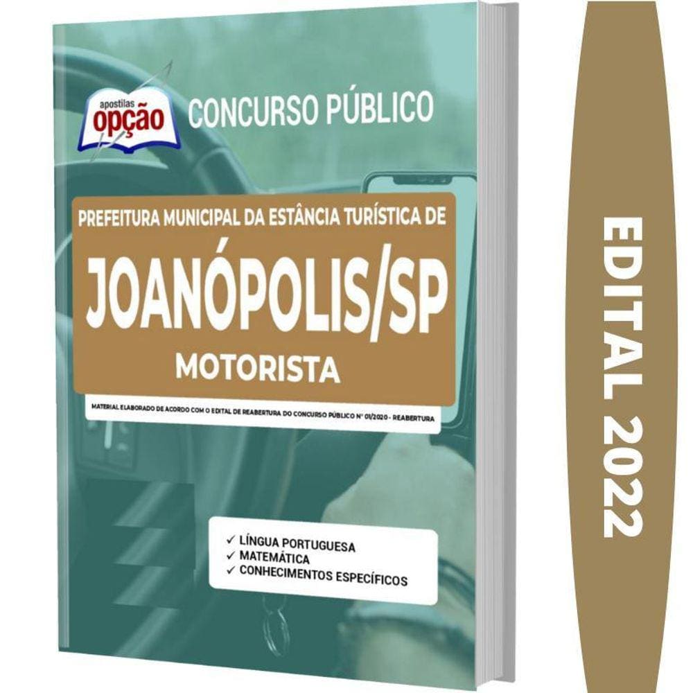 Apostila Prefeitura Joanópolis Sp - Motorista