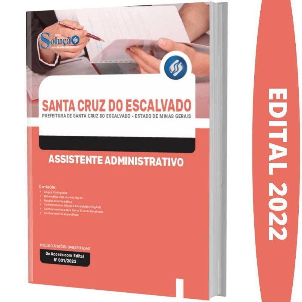 Apostila Santa Cruz Do Escalvado - Assistente Administrativo