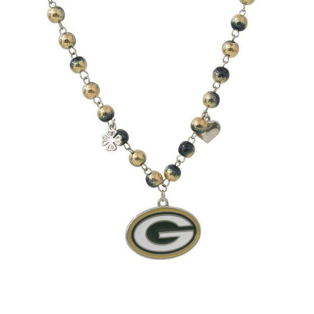 Colar Green Bay Packers Nfl Corrente Com Pingentes Metálicos
