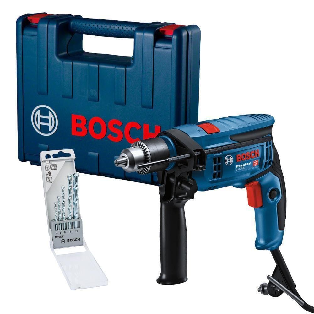 Bosch Furadeira Imp Gsb 13Re 750W 127V Maleta 5 Brocas