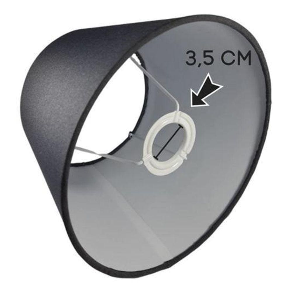 Cúpula De Abajur Luminária Tecido Cônica 15X20X15 - Cru