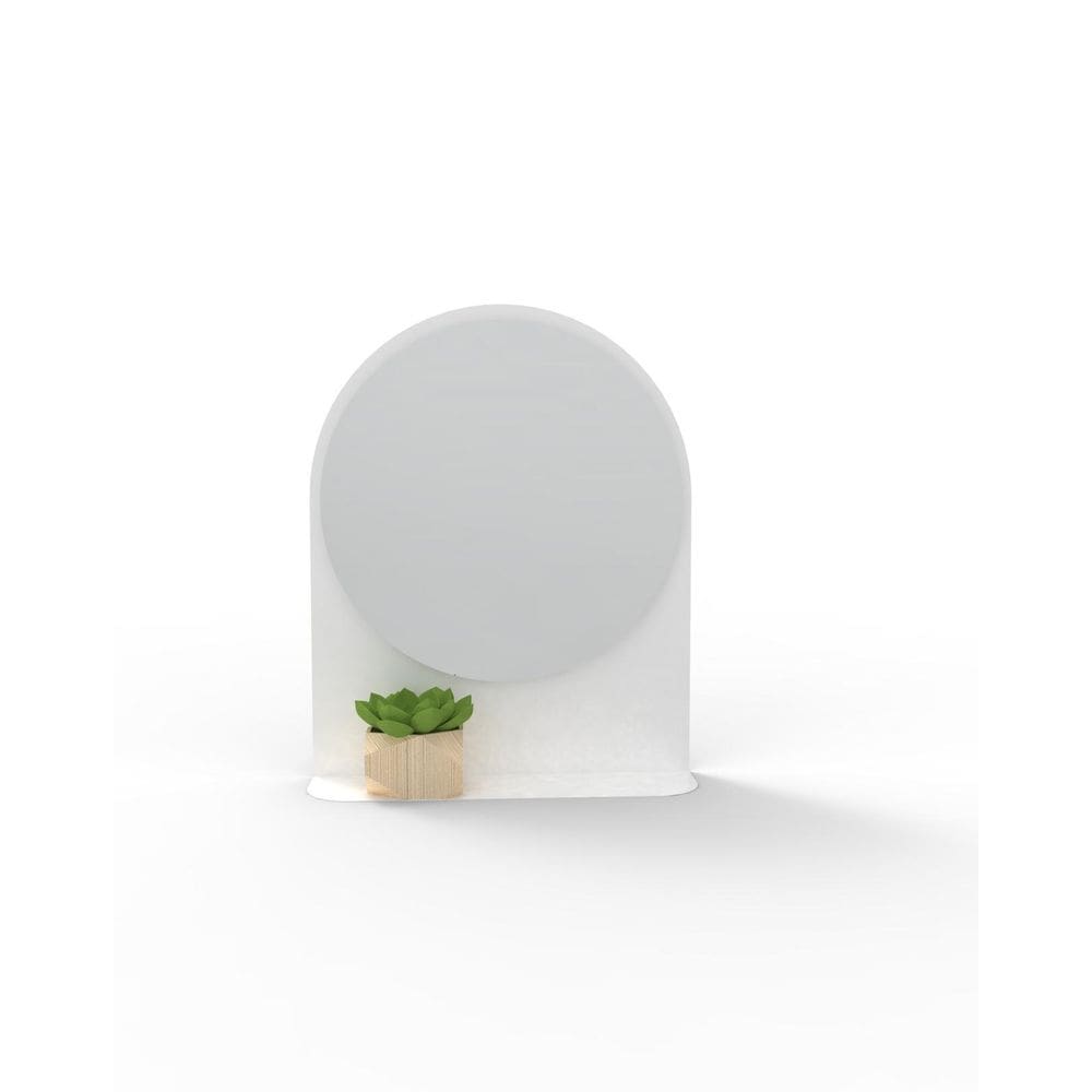 Espelho Funcional Cimbre Branco 40 Cm Redondo