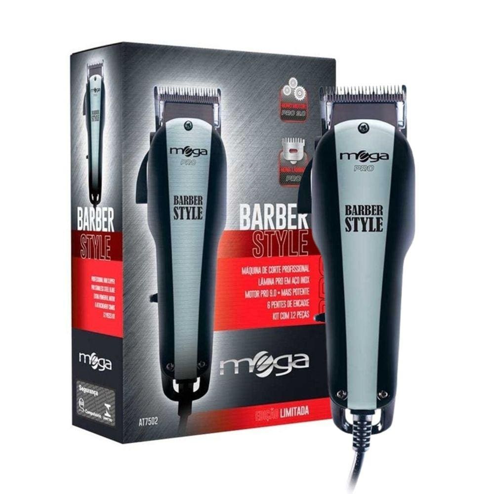 Máquina De Corte Mega Barber Style Com Fio 127V At7502s