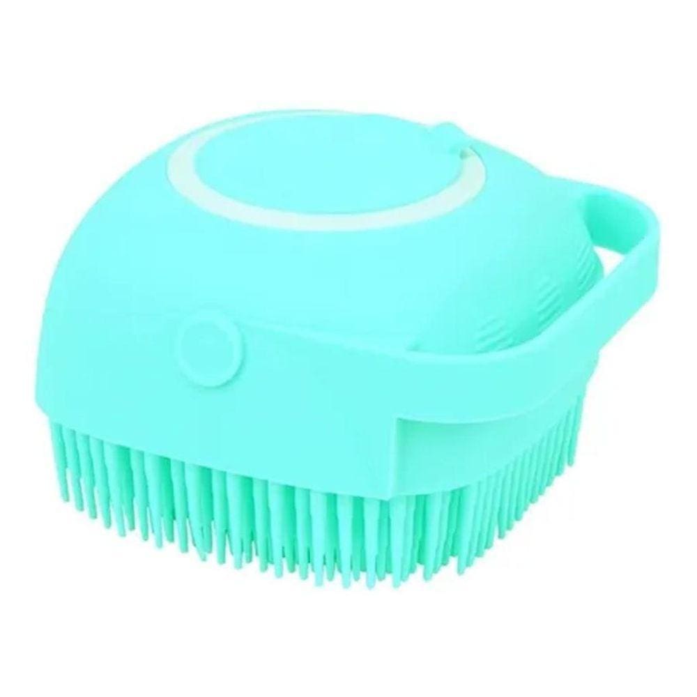 Esponja Silicone Banho Massageador Dispenser Shampoo