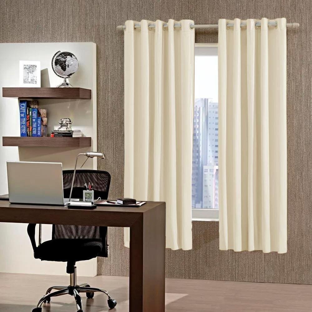 Cortina Blecaute Em Pvc Bella Janela Bege/Cinza 260X170Cm